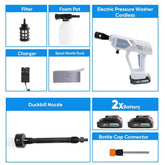 Car Pressure Washer Water Cordless High Power Jet Wash Cleaner Portable 2Battery - Show Gadgets